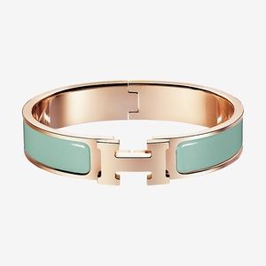 Hermès Clic Clac H Enamel Bracelet (Rose Gold)